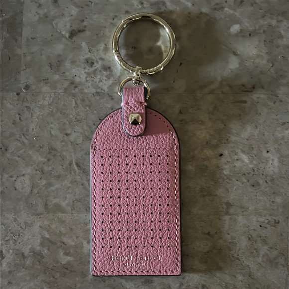 Henri Bendel Pink and Black Striped Key Holder - Picture 2 of 5